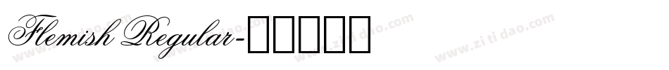 Flemish Regular字体转换